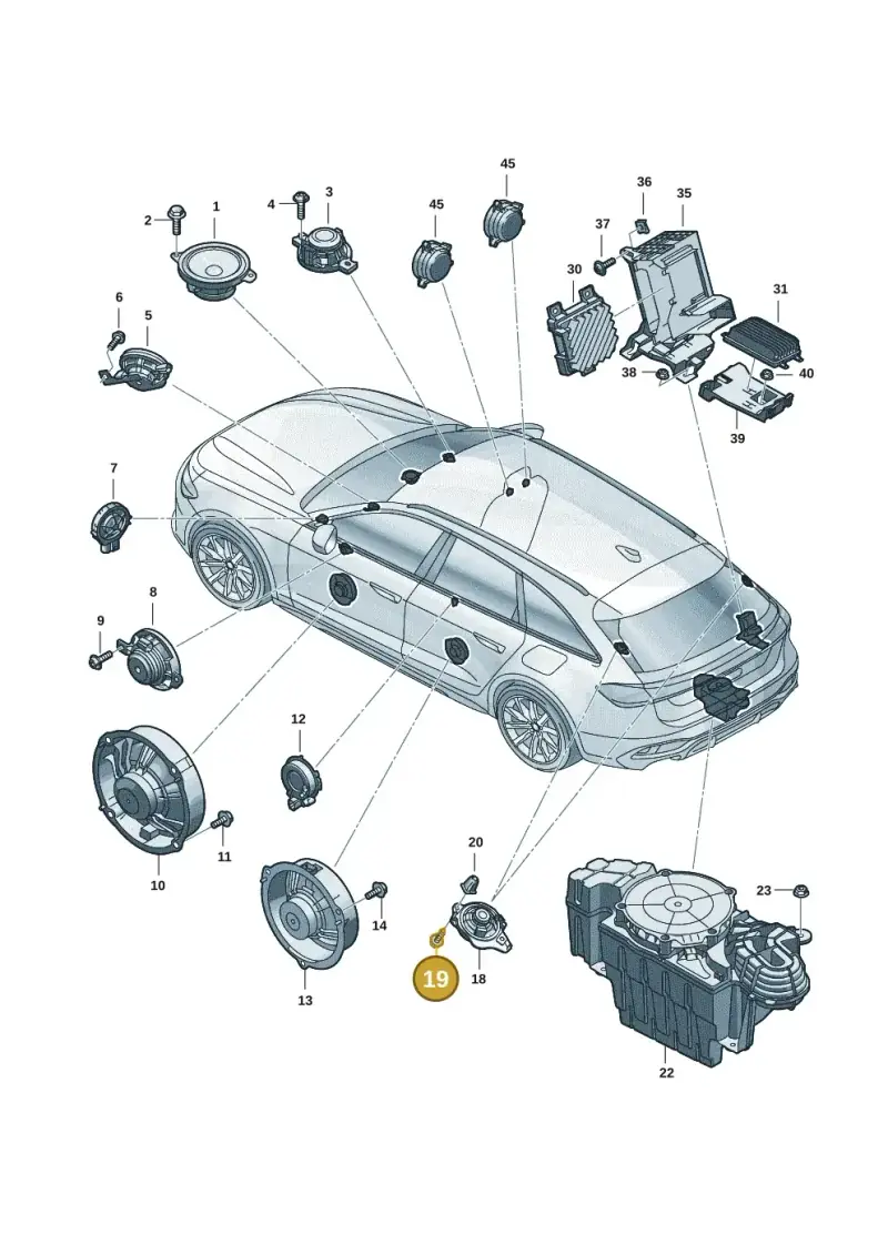 N10412804 — Audi A5 Avant 2.0 (2024-) diagram 4pa035350, position 19