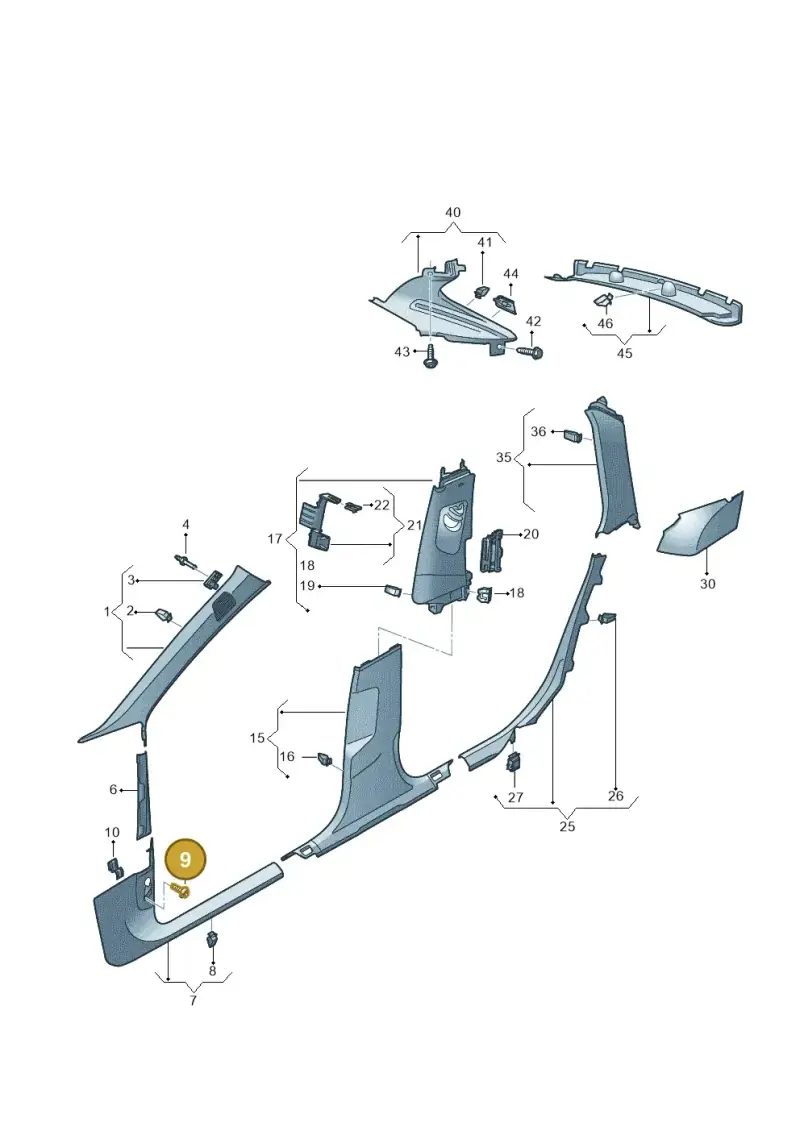 N10412804 — Audi RS6 Avant (2019-) diagram 537867650, position 9