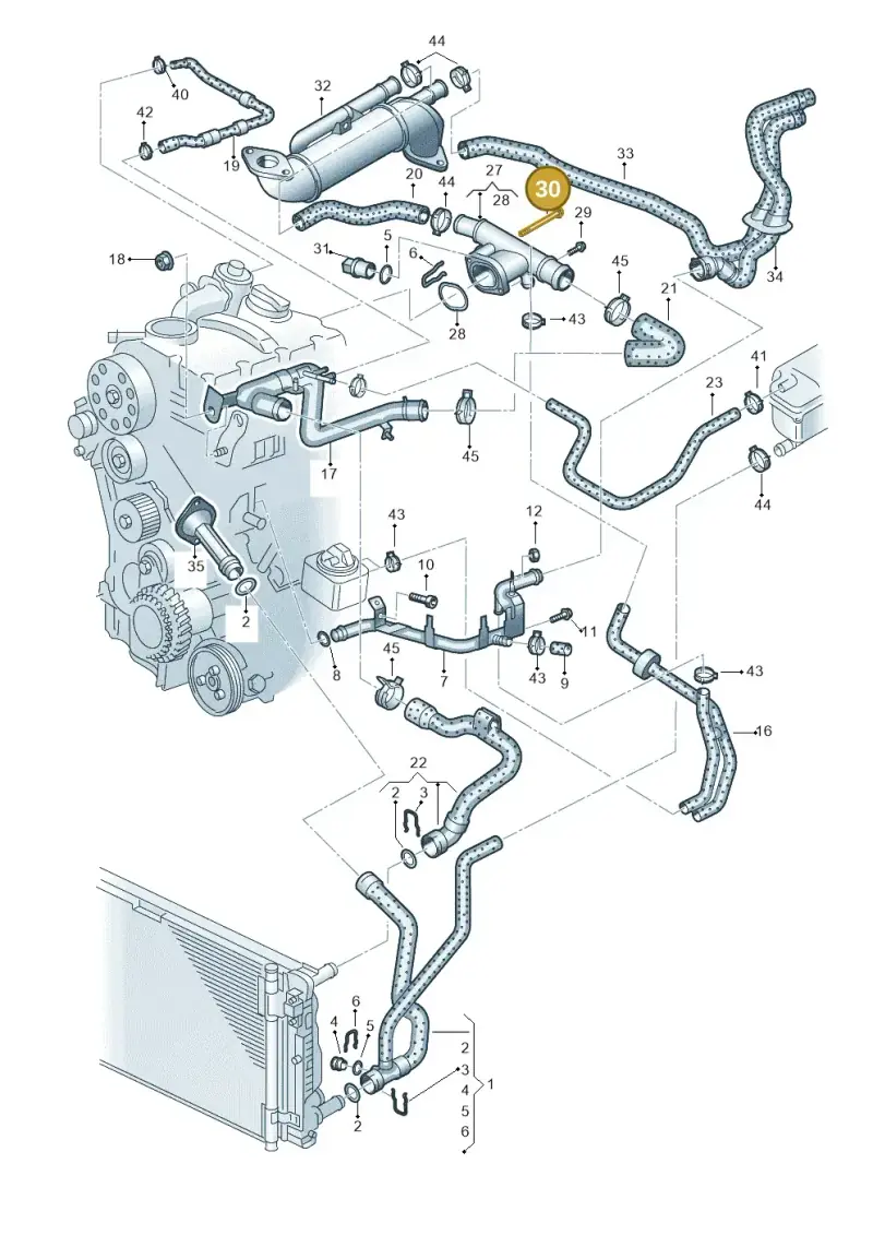 N10414501 — Audi A4/S4 Cabrio./qu. 07> (2006-) diagram 454121200, position 30