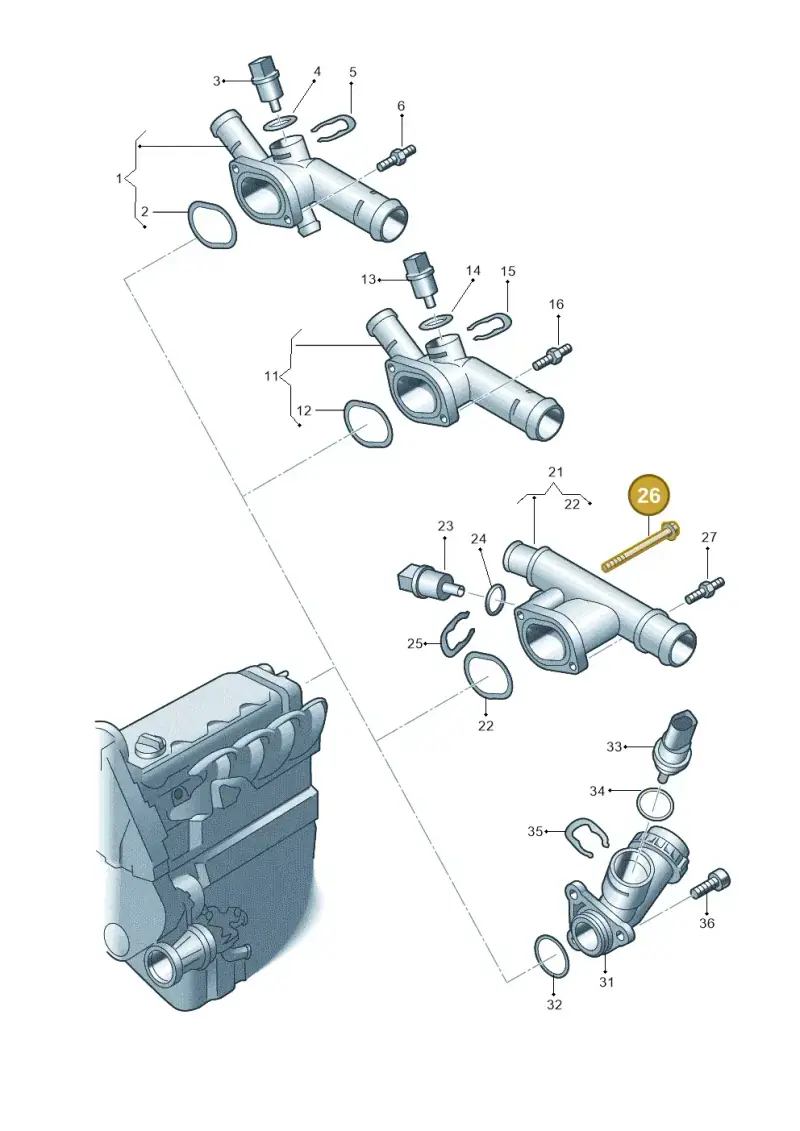 N10414502 — Audi A4 Av. Allroad (2008-2016) diagram 412121770, position 26