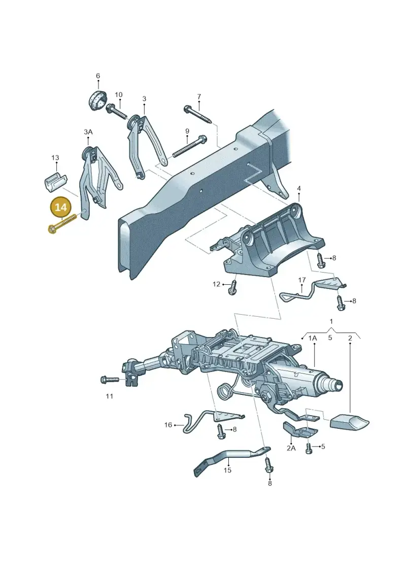 N10414502 — Audi RS3 Sportback (2011-2012) diagram 412419350, position 14
