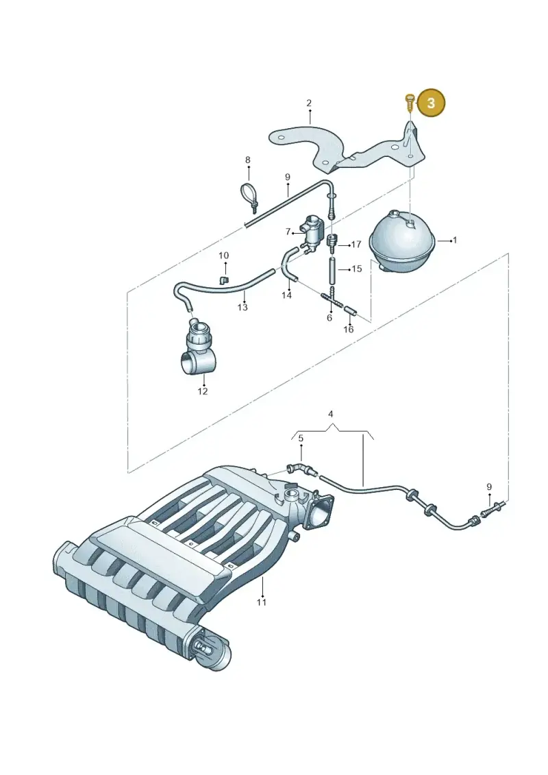 N10415001 — Audi RS3 Sportback (2011-2012) diagram 412131450, position 3