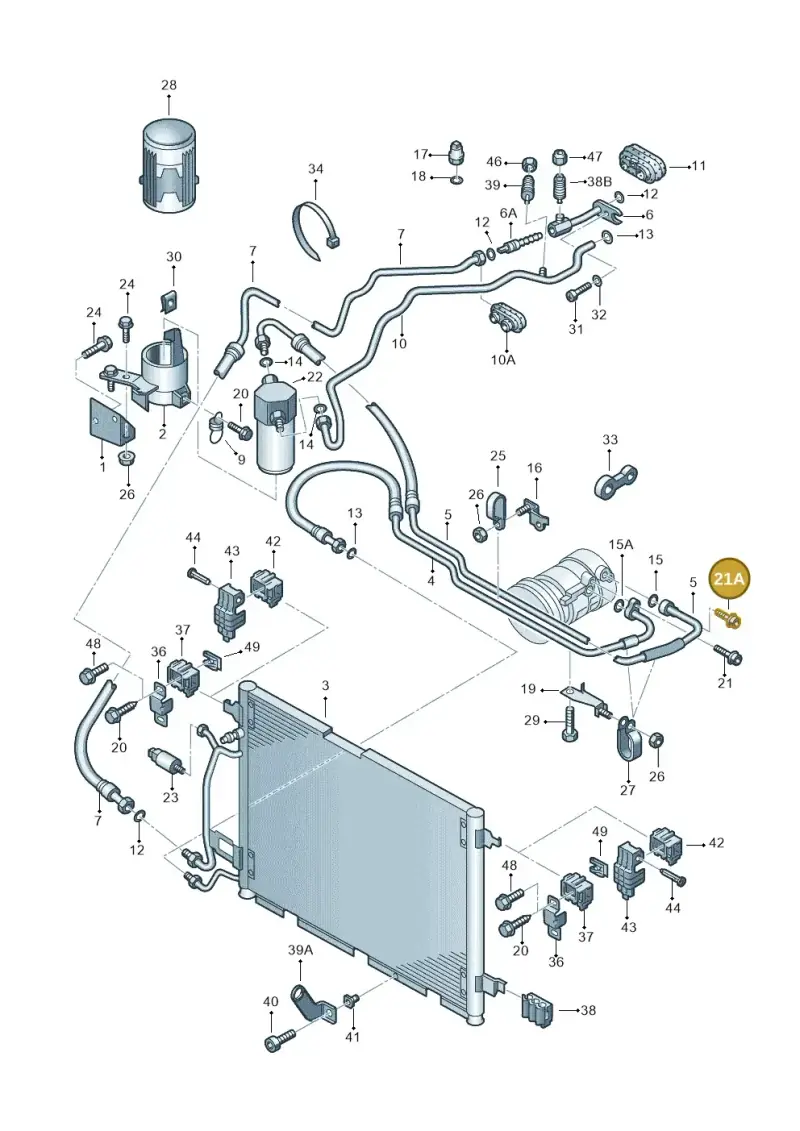 N10415402 — Audi RS6 qu. (2003-2004) diagram 195260410, position 21A