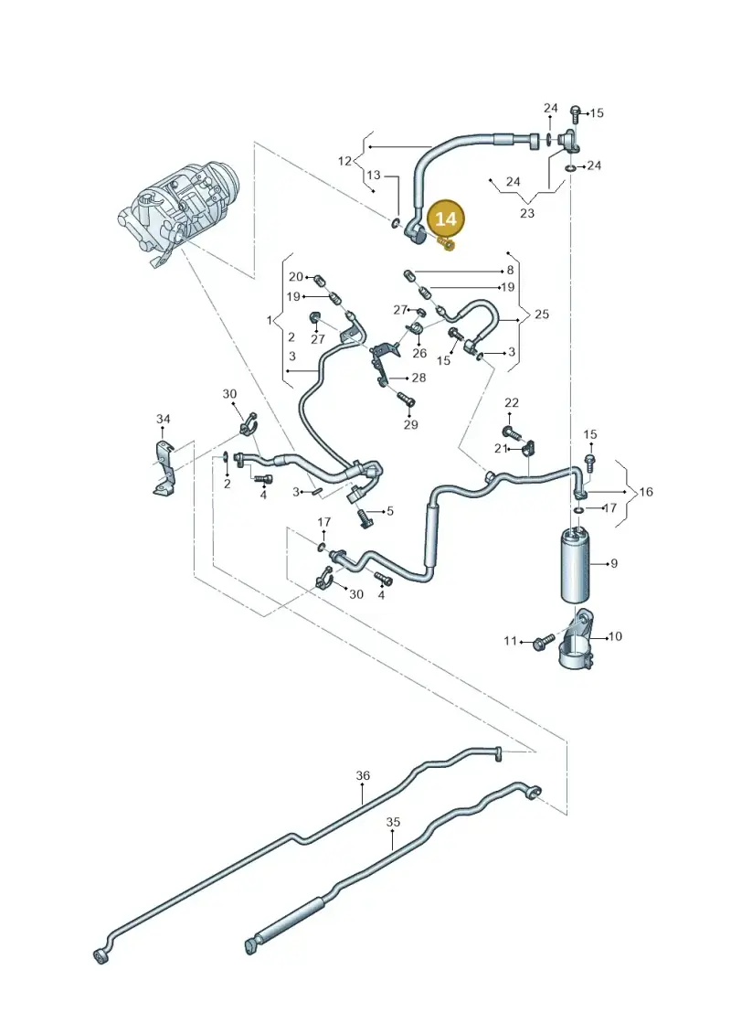 N10415402 — Audi R8 qu. 5.2 (2012-2015) diagram 618260450, position 14