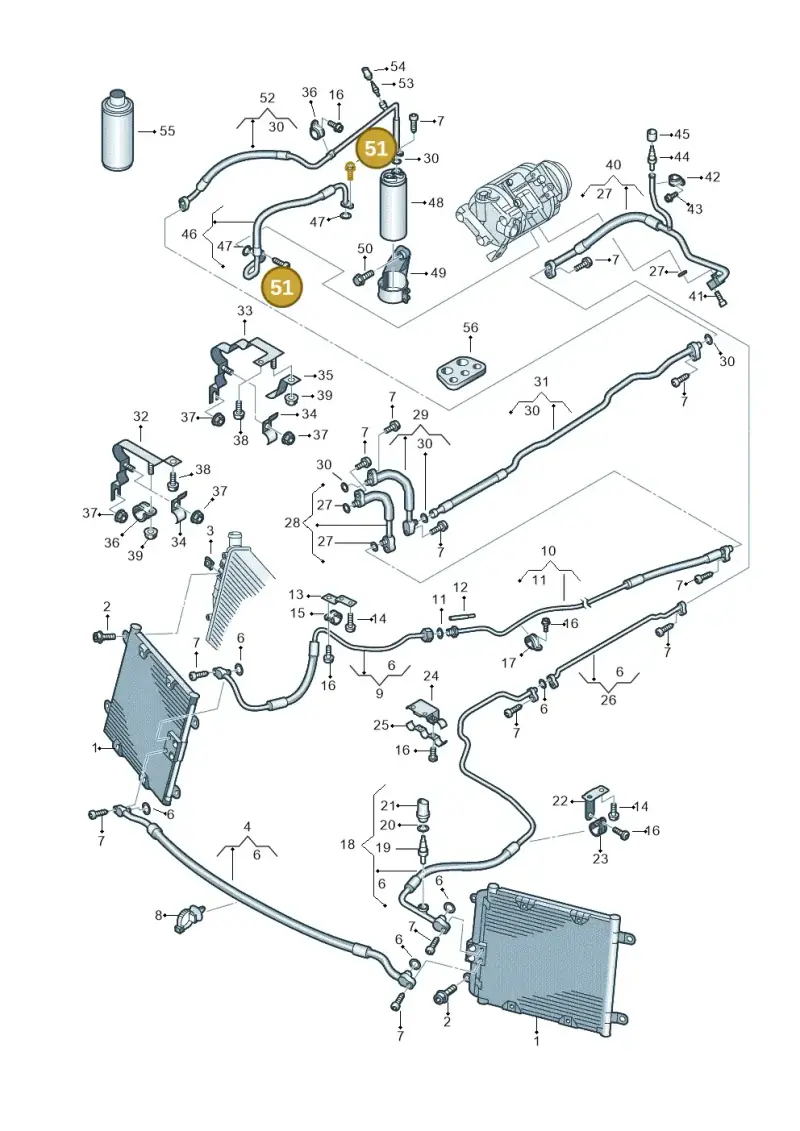 N10415402 — Audi R8 qu. 5.2 (2012-2015) diagram 618260400, position 51