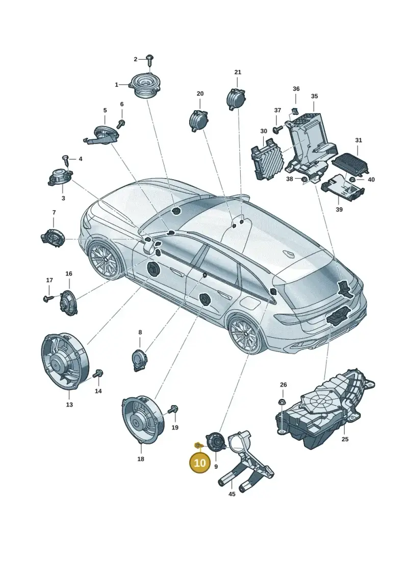 N10415903 — Audi A5 Limo 2.0 (2024-) diagram 8wh035350, position 10