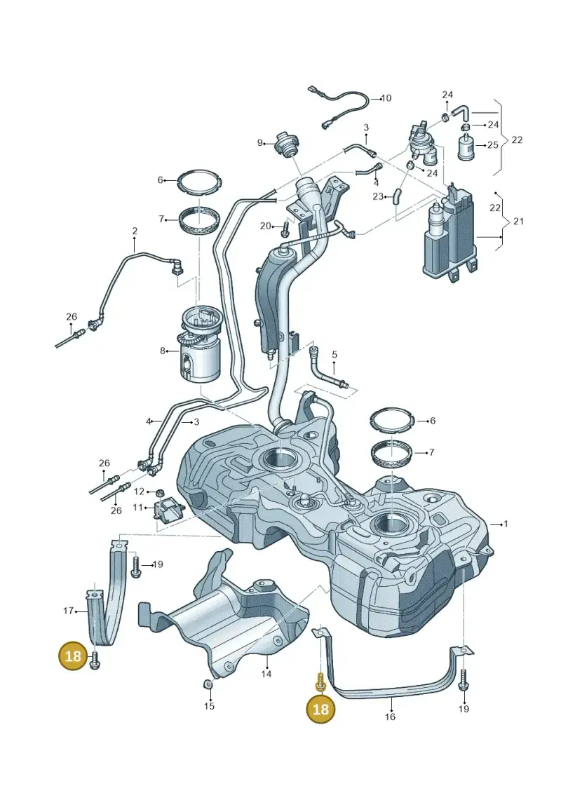N10416003 — Audi Q3 2.0 TDI (2014-2019) diagram 719201450, position 18