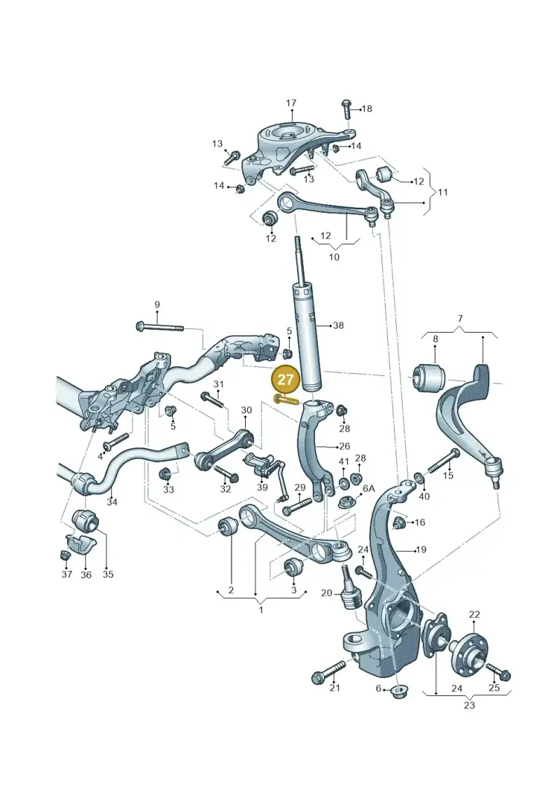 N10421304 — Audi A6 Av. qu. 3.0 (2012-2018) diagram 620407000, position 27