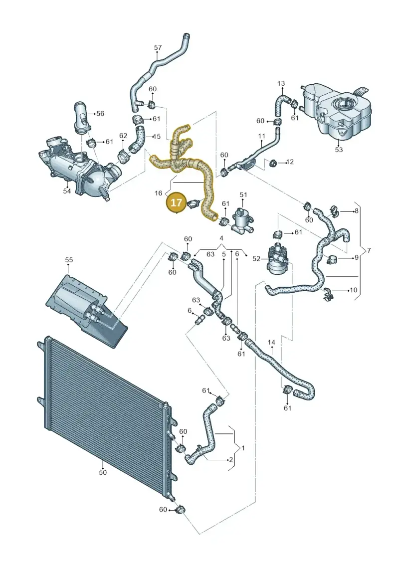 N10424501 — Audi A8L qu. 3.0 TDI (2013-2018) diagram 696121560, position 17