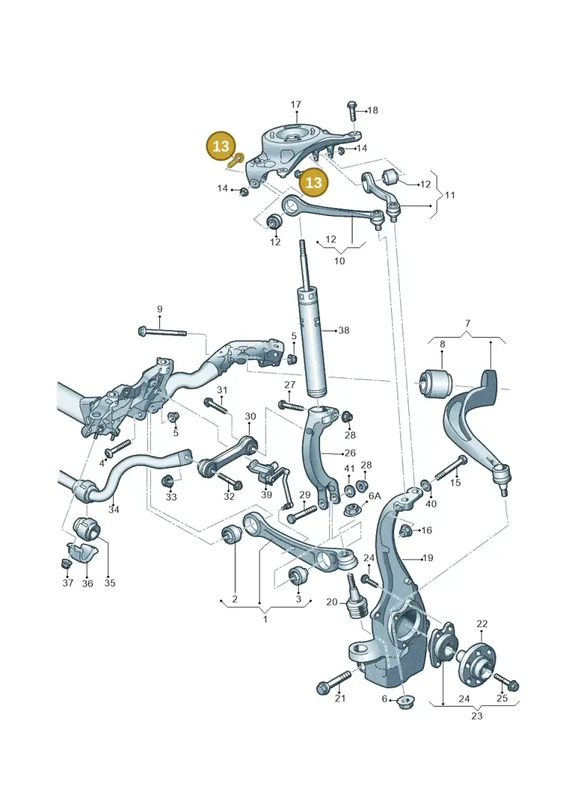 N10425302 — Audi Q5 qu. 2.0 TDI (2012-2017) diagram 620407000, position 13