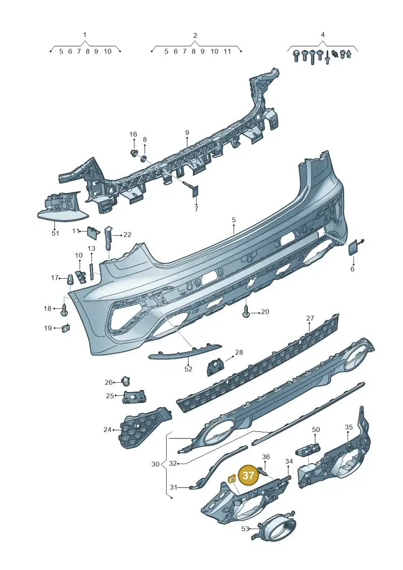 N10433701 — Audi A3 Sportback (2019-2021) diagram 596807900, position 37