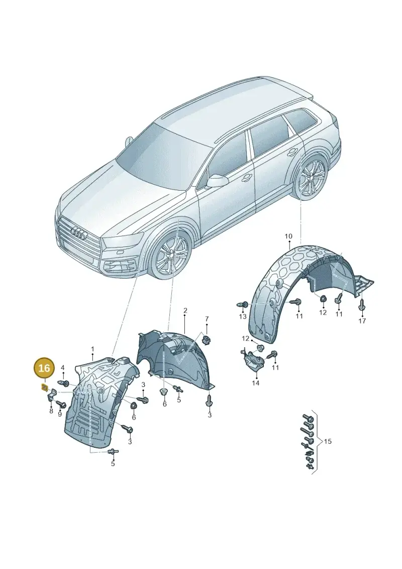 N10433701 — Audi RS Q8 Quattro (2019-) diagram 859821500, position 16