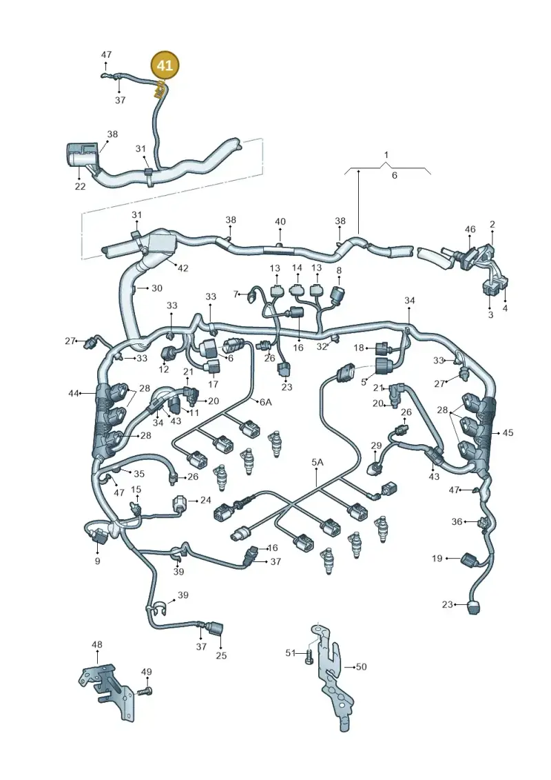 N10436401 — Audi Q7 qu. 3.0 TDI (2009-2015) diagram 675971050, position 41