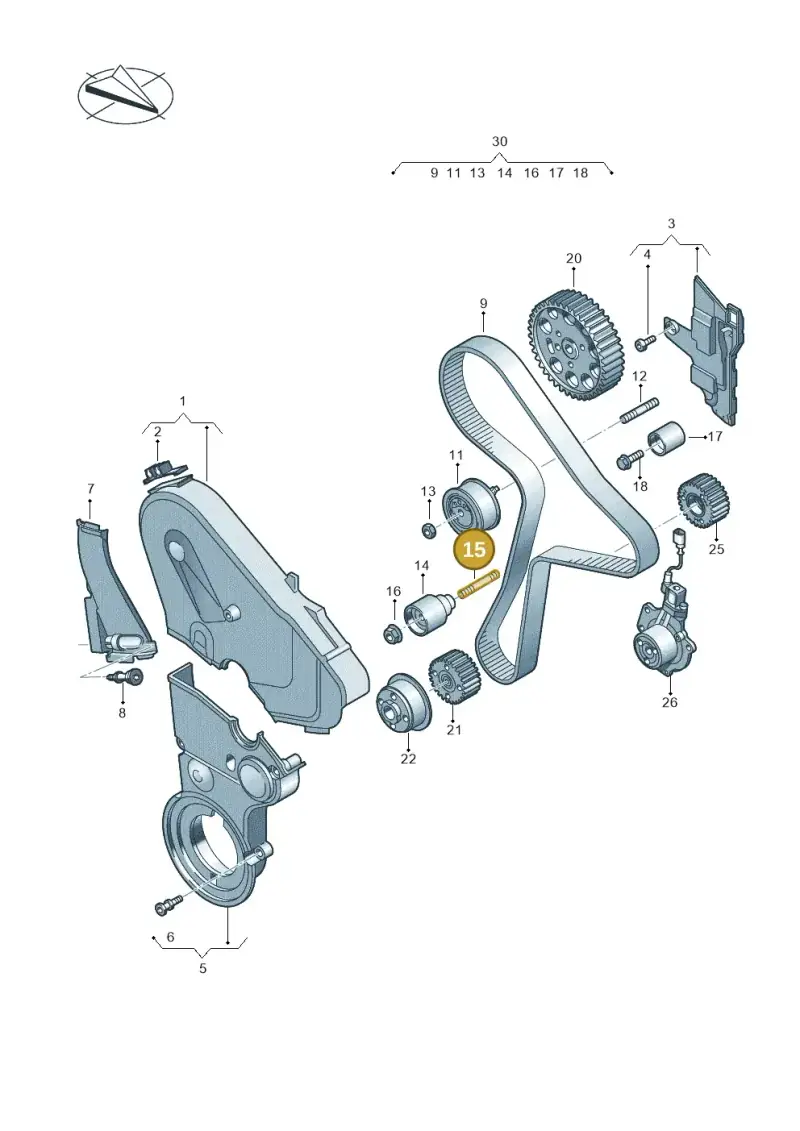 N10444702 — Audi A6 2.0 (2018-) diagram 803109820, position 15