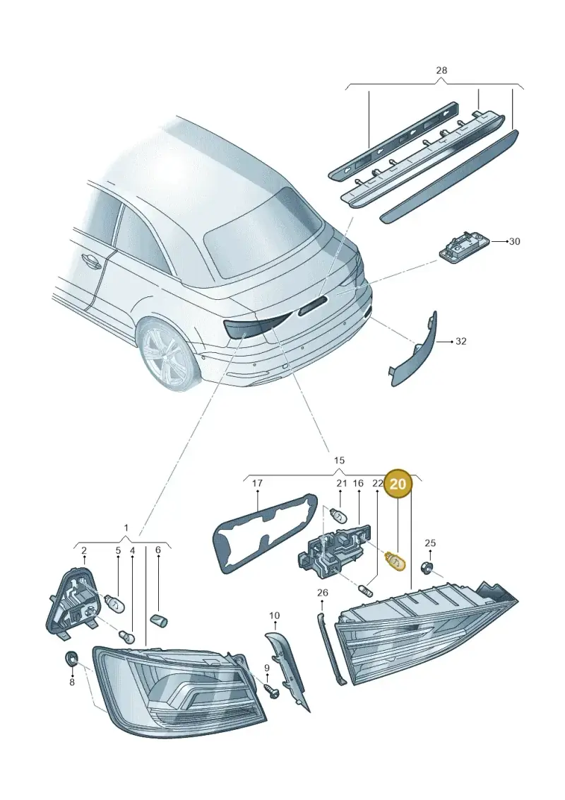N10445602 — Audi A3 Cabrio (2016-2020) diagram 778945000, position 20