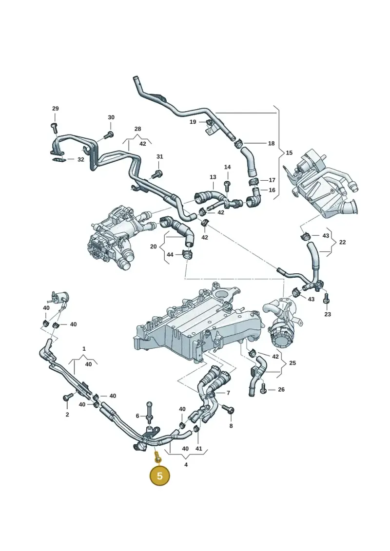 N10451405 — Audi A5 Limo 2.0 (2024-) diagram 05l121005, position 5