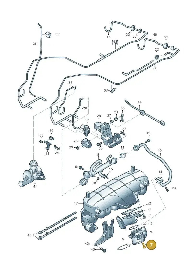 N10458302 — Audi A4/S4/Av./qu.     05> (2005-) diagram 448131000, position 7