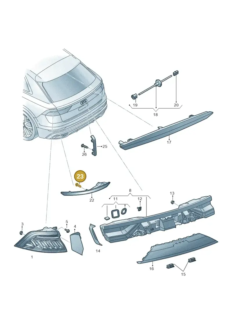 N10464802 — Audi RS Q8 Quattro (2019-) diagram 429945000, position 23