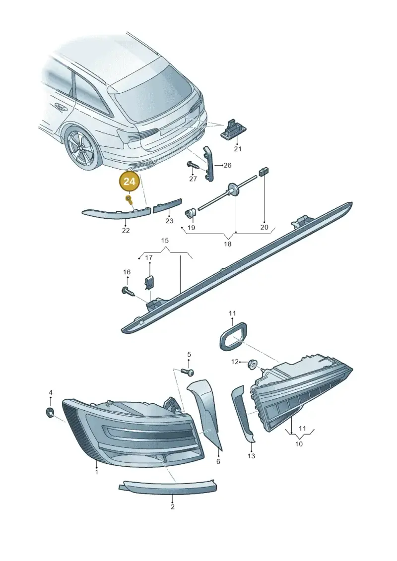 N10464802 — Audi RS6 Avant (2019-) diagram 430945000, position 24