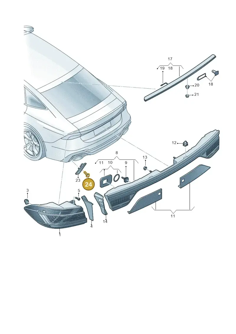 N10464802 — Audi RS7 Sportback (2019-) diagram 538945000, position 24
