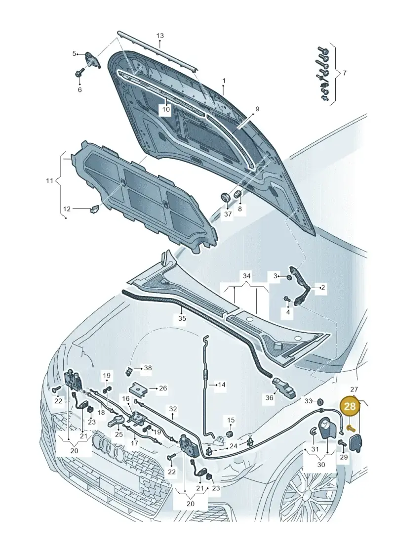 N10464802 — Audi A1 sportback 1.0 (2018-) diagram 592823000, position 28