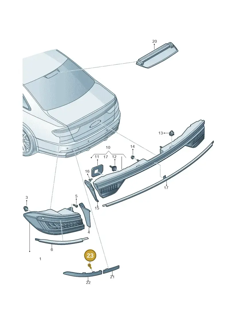 N10464802 — Audi A8L (2017-2022) diagram 838945000, position 23