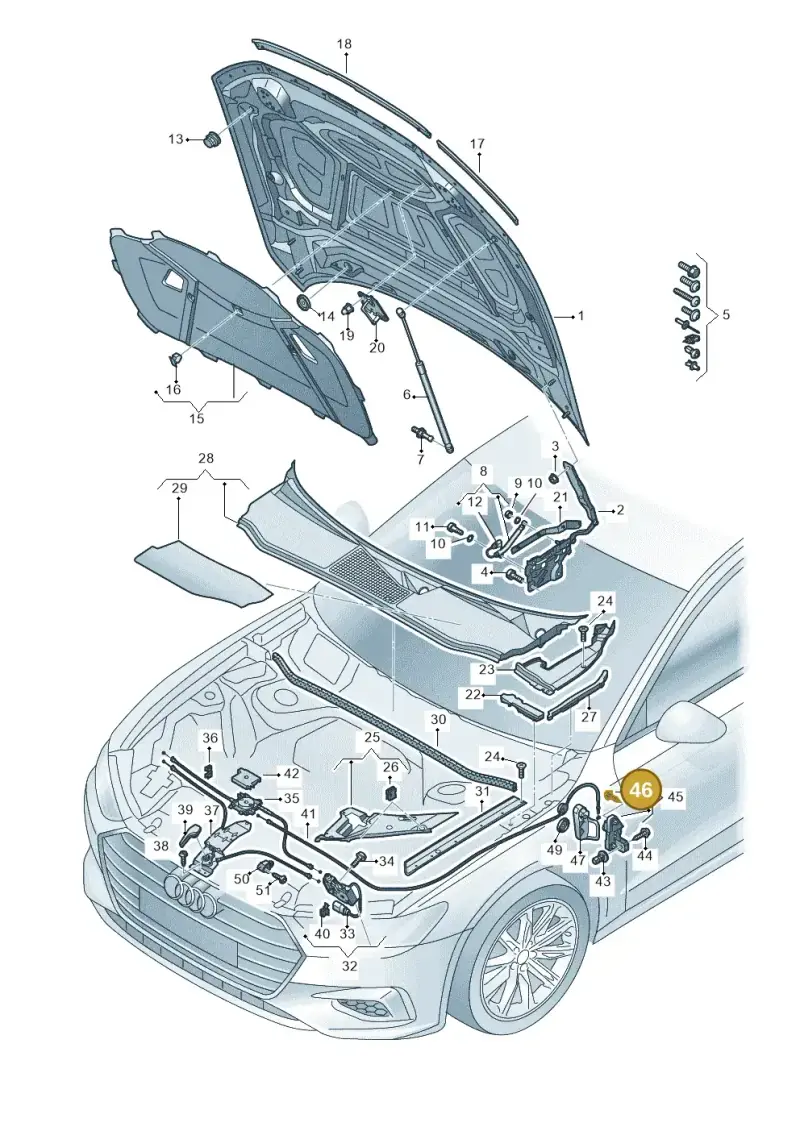 N10464802 — Audi RS6 Avant (2019-) diagram 430823000, position 46