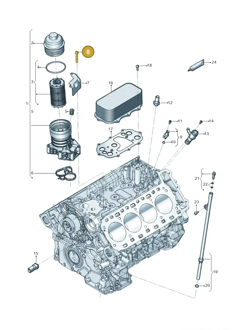 N10470703 — Audi RS6 Avant (2019-) diagram 819115100, position 8