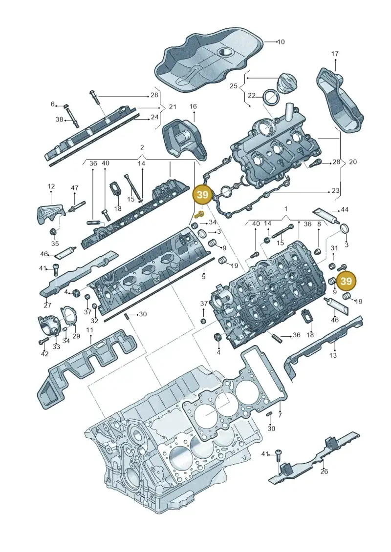N10470705 — Audi A6 Av. qu. 3.0 (2012-2018) diagram 711103270, position 39