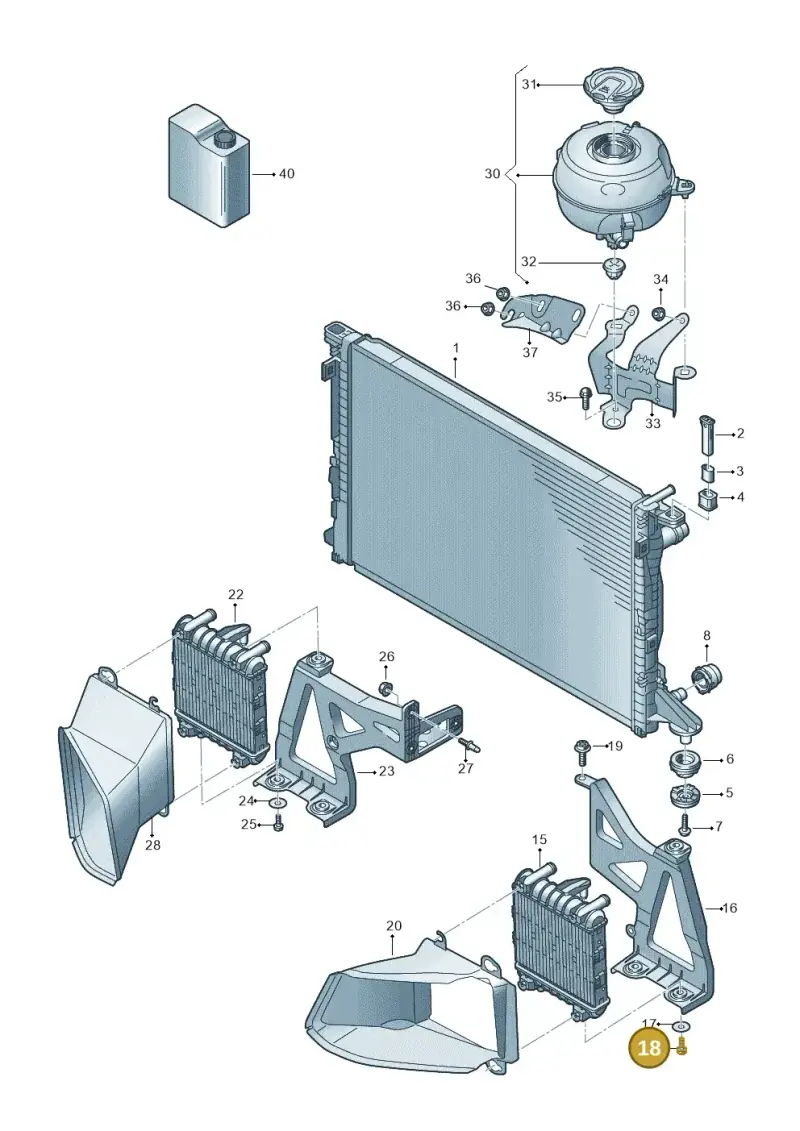 N10471802 — Audi A6 2.0 (2018-) diagram 430121120, position 18
