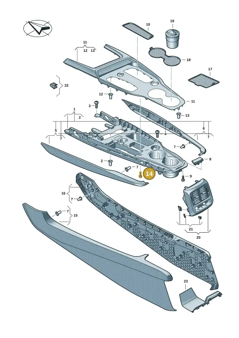 N10471802 — Audi RS e-tron GT (2020-2020) diagram 4j1863510, position 14