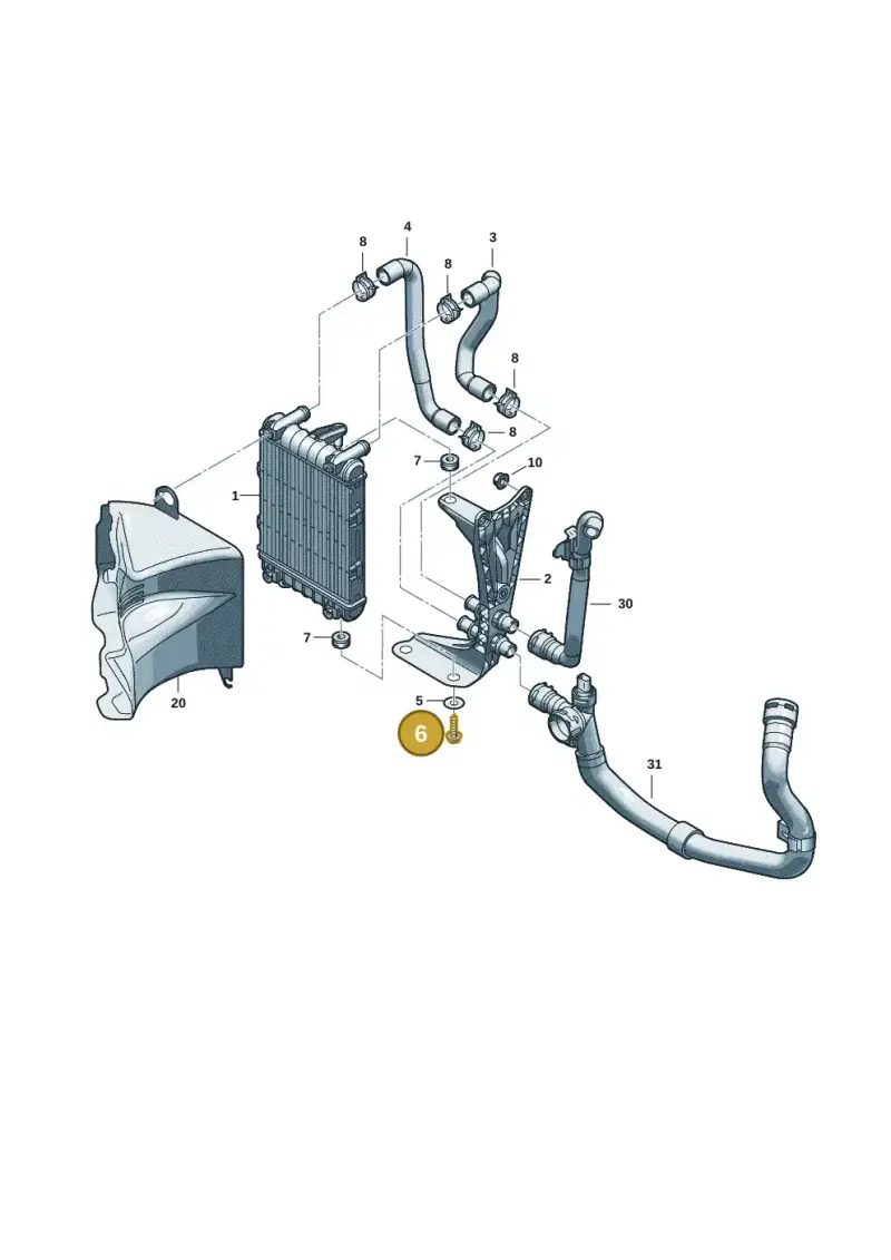 N10471802 — Audi A3 Sportback (2019-2021) diagram 596121064, position 6