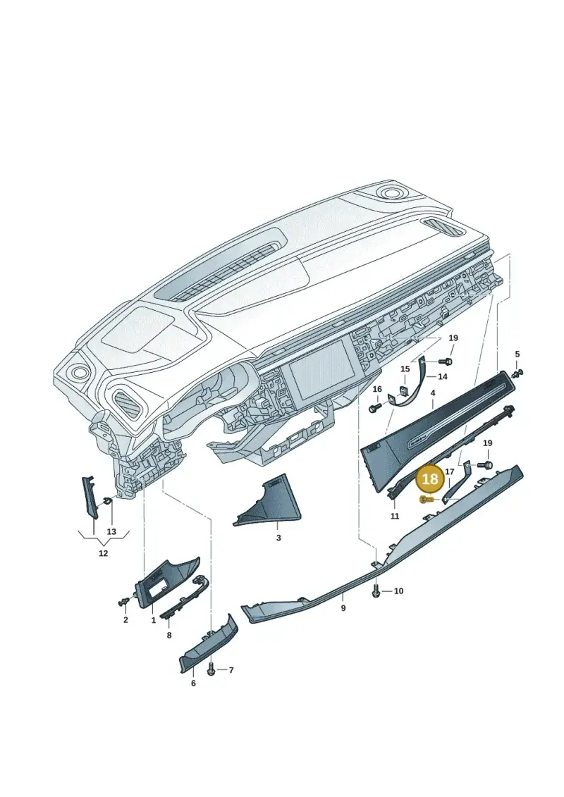 N10471803 — Audi RS Q8 Quattro (2019-) diagram 429857017, position 18