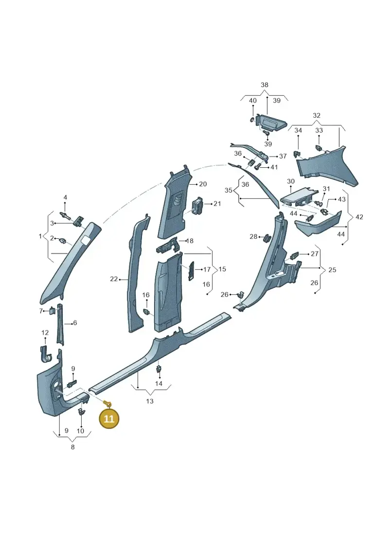 N10471803 — Audi RS Q8 Quattro (2019-) diagram 429867065, position 11