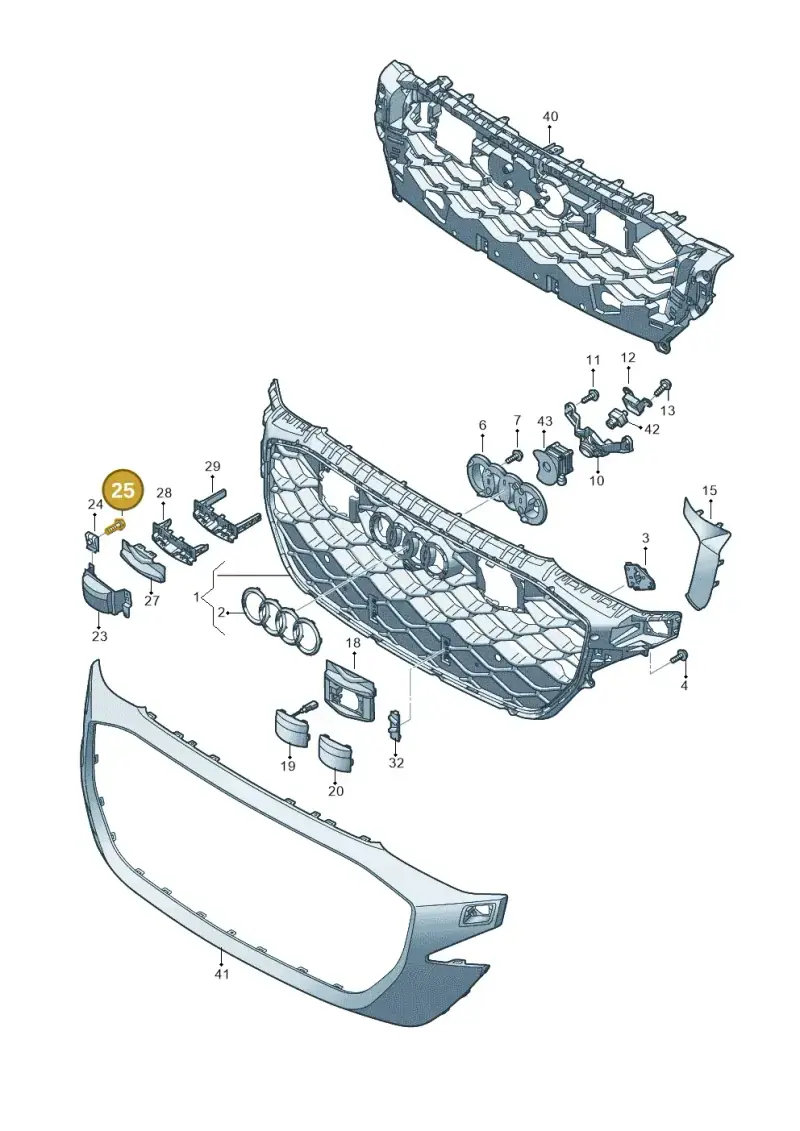 N10473203 — Audi RS Q8 Quattro (2019-) diagram 595853500, position 25