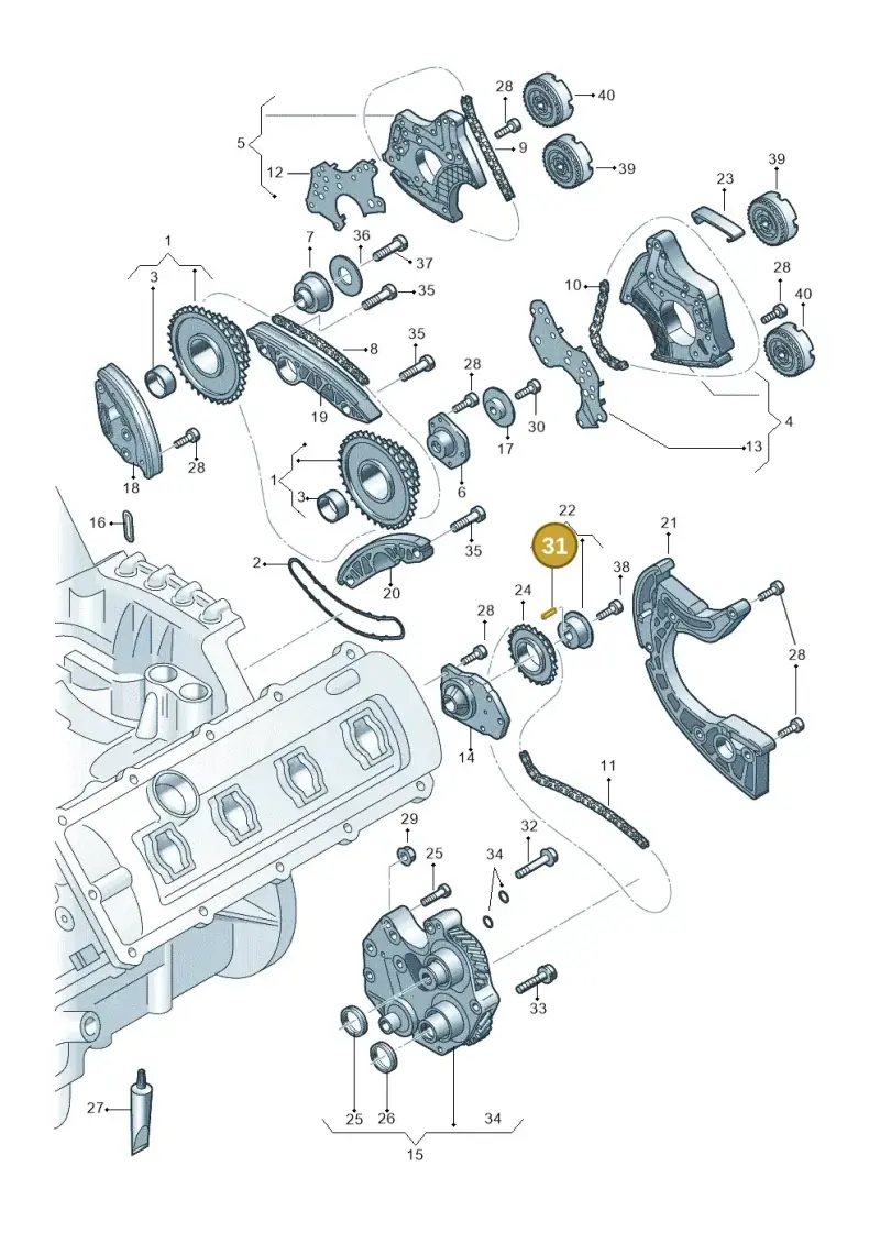N10478301 — Audi RS4 Av. qu. 4.2 (2012-2015) diagram 750109200, position 31