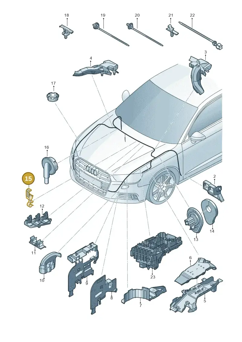 N10478501 — Audi RS3 Limousine (2017-2020) diagram 890971870, position 15