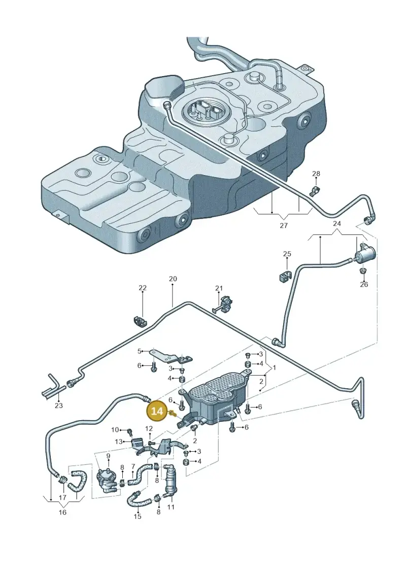 N10485704 — Audi Q5 qu. 2.0 TDI (2012-2017) diagram 751201720, position 14