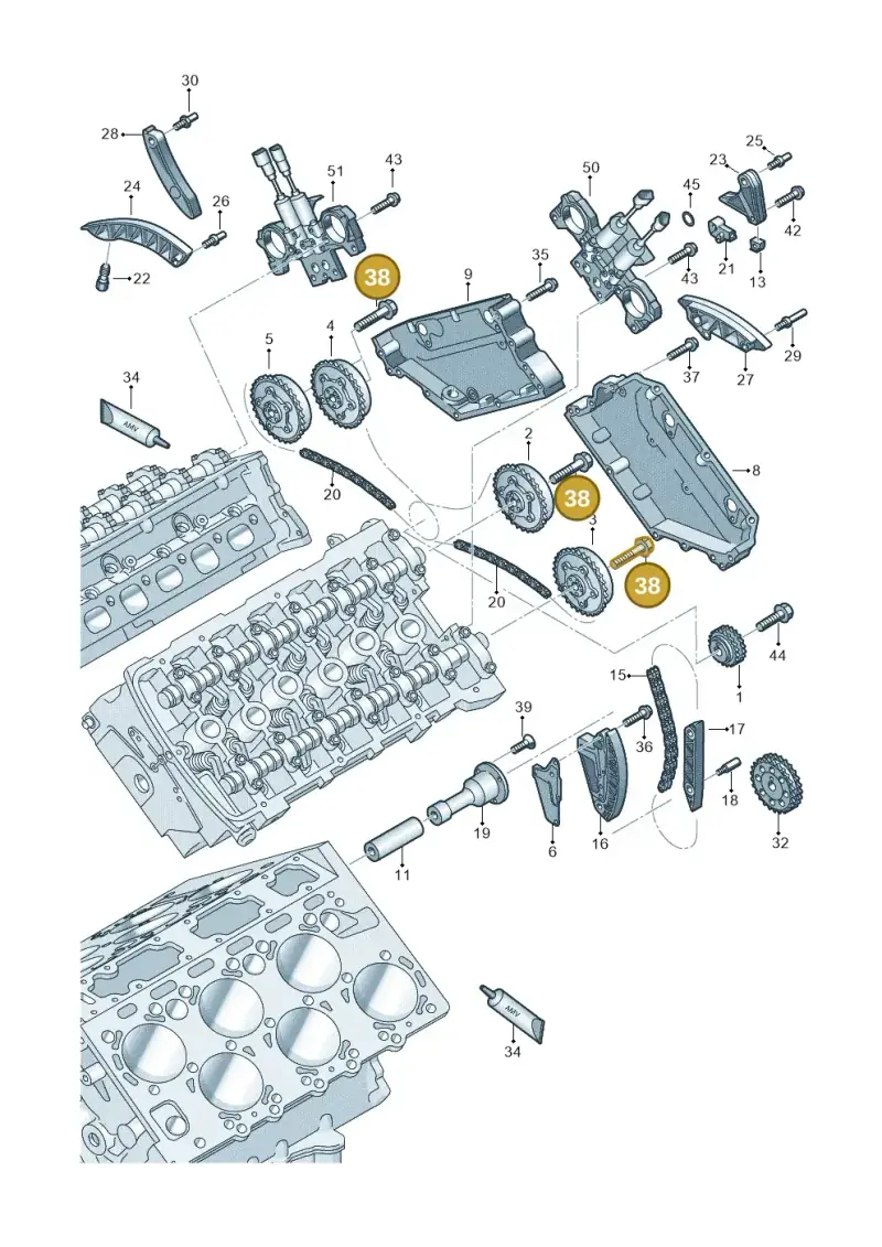 N10488302 — Audi A8/S8/qu. lang    08> (2007-) diagram 291109630, position 38