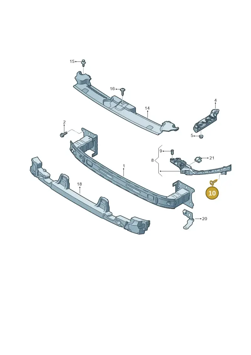 N10512701 — Audi A1 sportback 1.0 (2018-) diagram 592807000, position 10