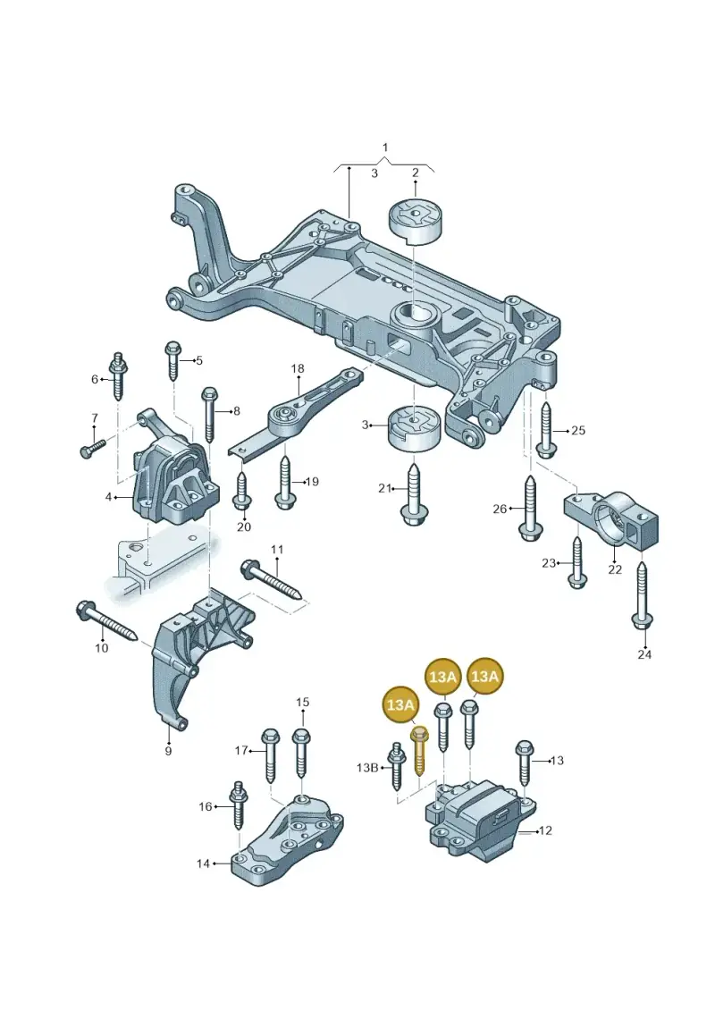 N10513102 — Audi Q3 2.0 TDI (2014-2019) diagram 728199050, position 13A