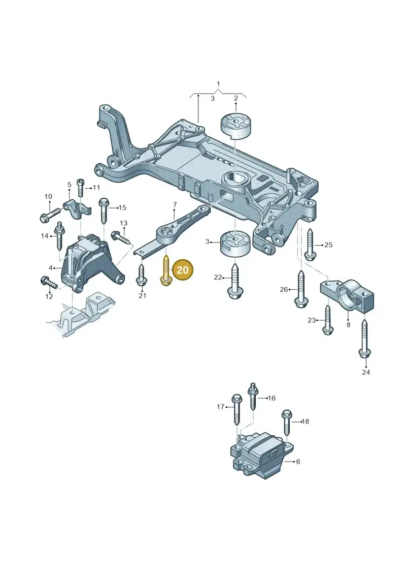 N10513102 — Audi RSQ3 qu. 2.5 (2013-2018) diagram 764199100, position 20