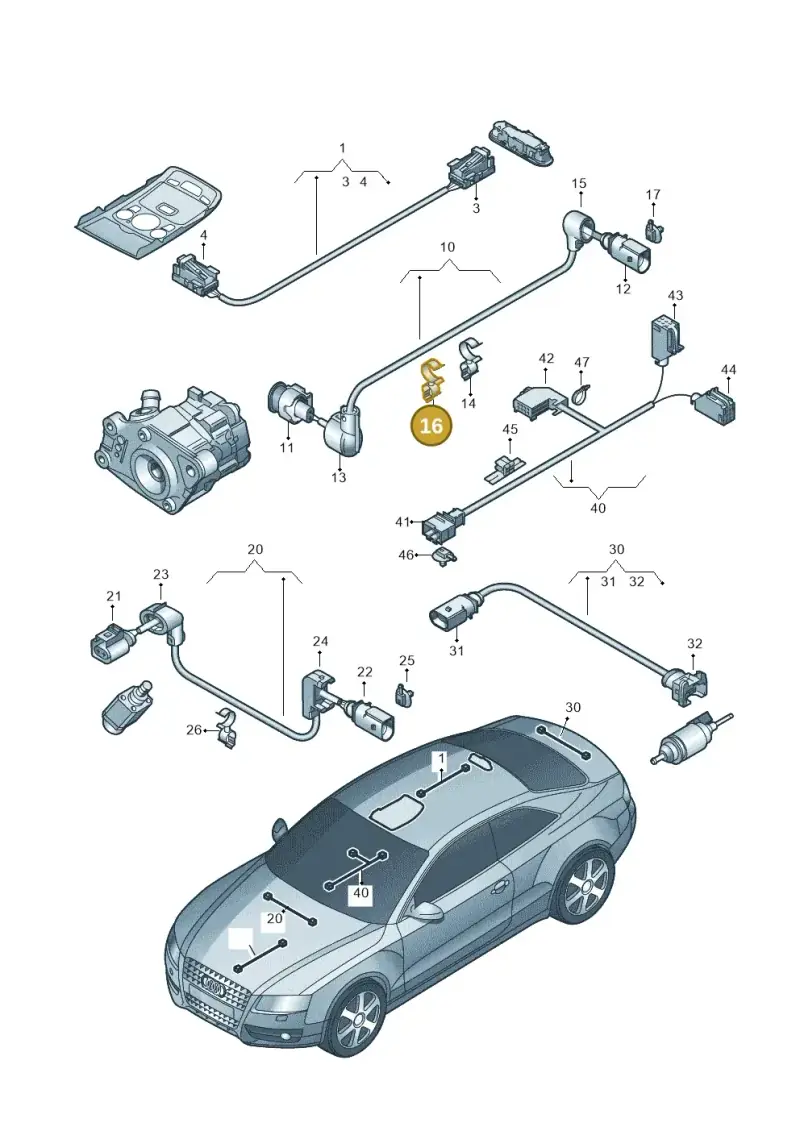 N10513801 — Audi RS5 Coupe (2010-2015) diagram 620972300, position 16