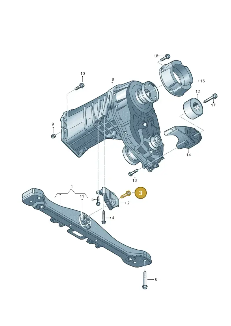 N10516702 — Audi Q7 qu. 3.0 TDI (2009-2015) diagram 493341450, position 3