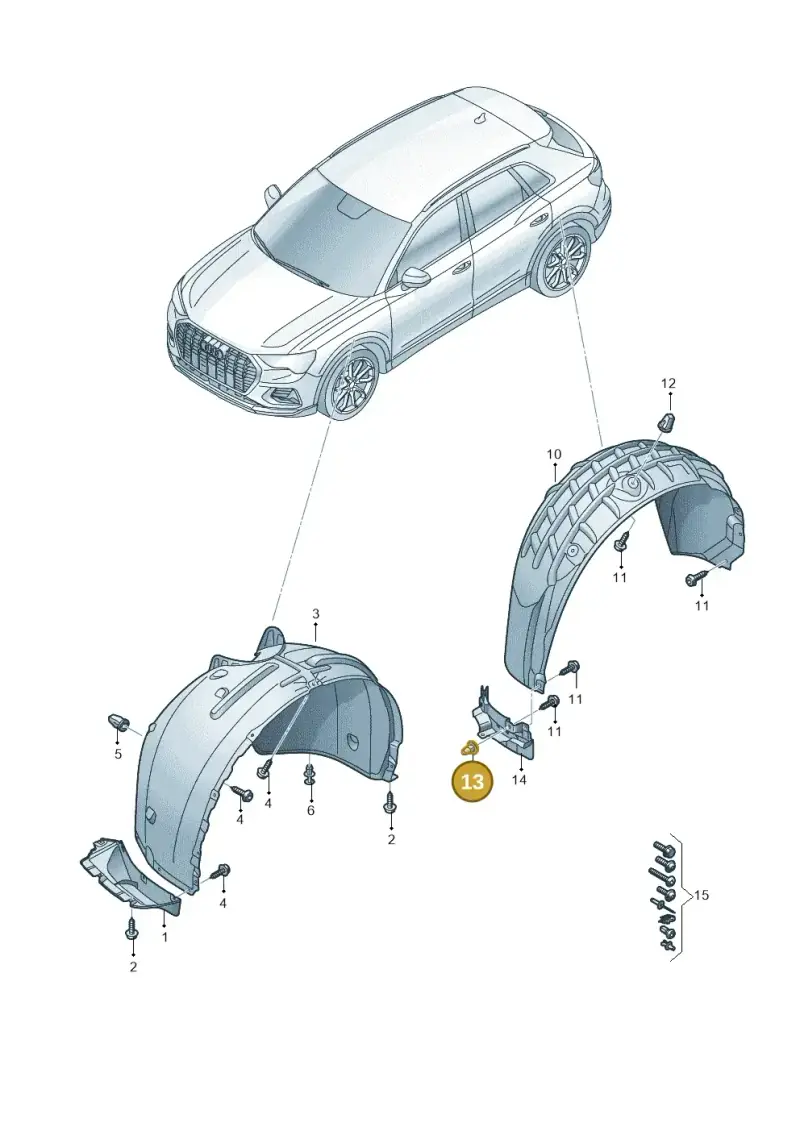 N10516801 — Audi Q4 Sportback (2021-2022) diagram 89a821500, position 13