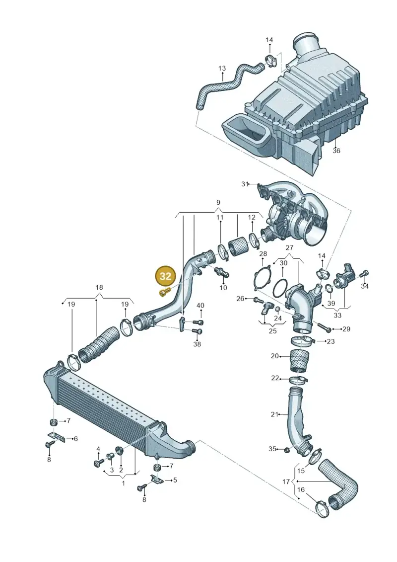 N10517304 — Audi A3 Sportback (2019-2021) diagram 596145610, position 32