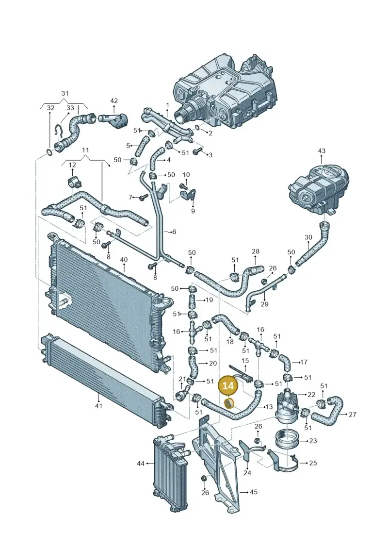 N10519301 — Audi A6 Av. qu. 3.0 (2012-2018) diagram 711121410, position 14