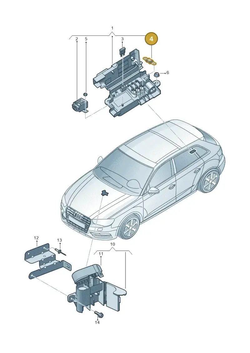 N10525505 — Audi RS3 Limousine (2017-2020) diagram 858937300, position 4