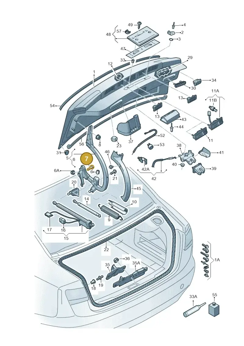 N10536103 — Audi A6 qu. 3.0 tdi (2014-2018) diagram 798827000, position 7
