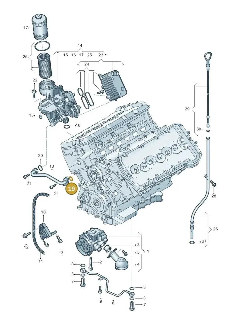 N10538201 — Audi A8/S8/qu. lang    08> (2007-) diagram 291115400, position 19